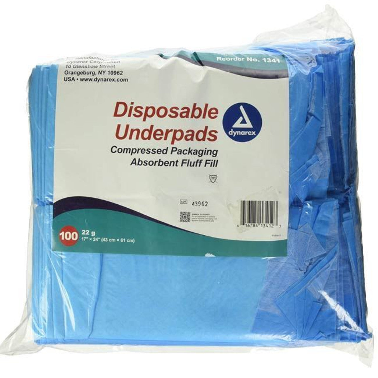 Dynarex Underpads 17" x 24"
