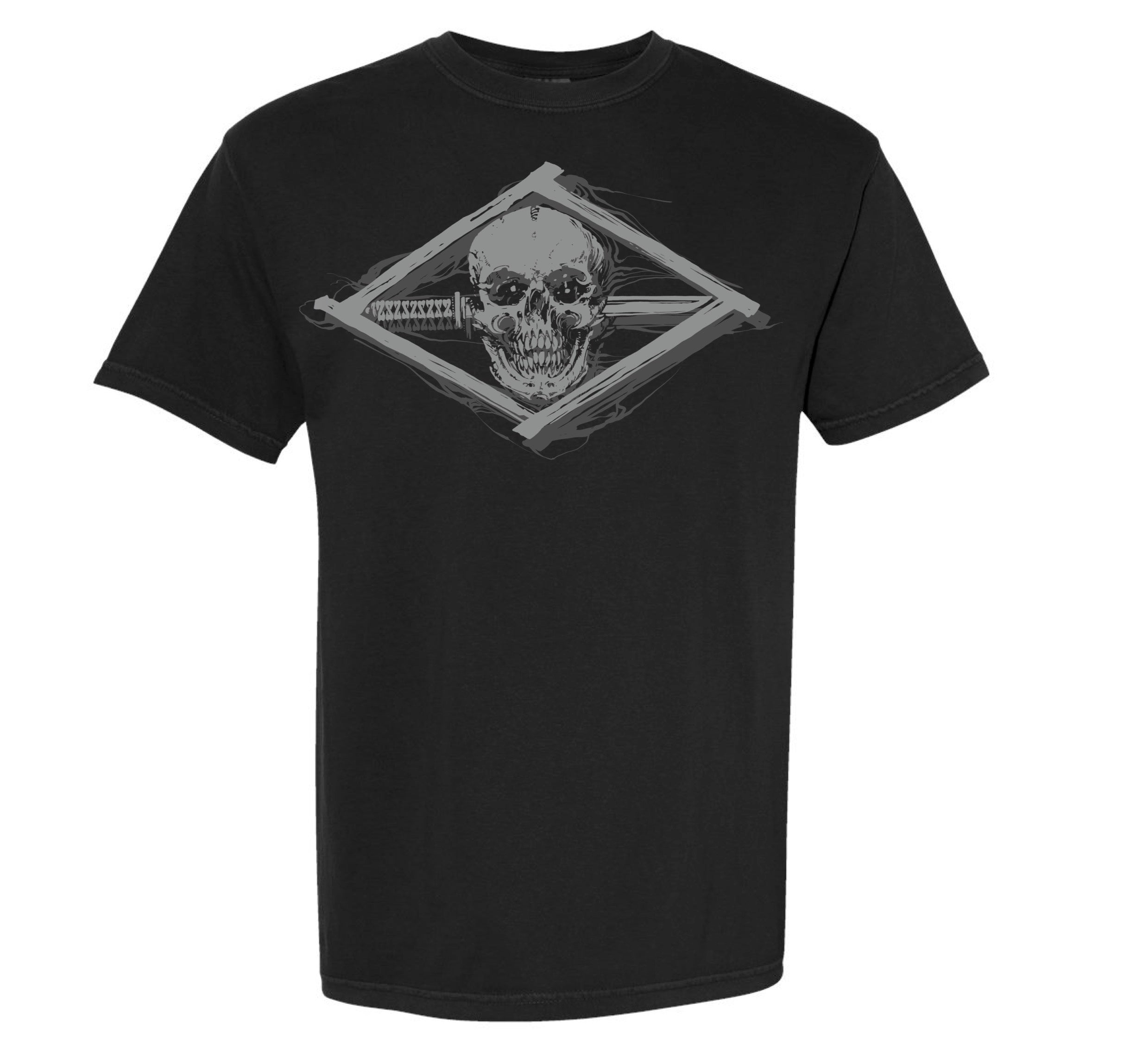 SKULL & SWORD GREY TRAILS BLK TEE