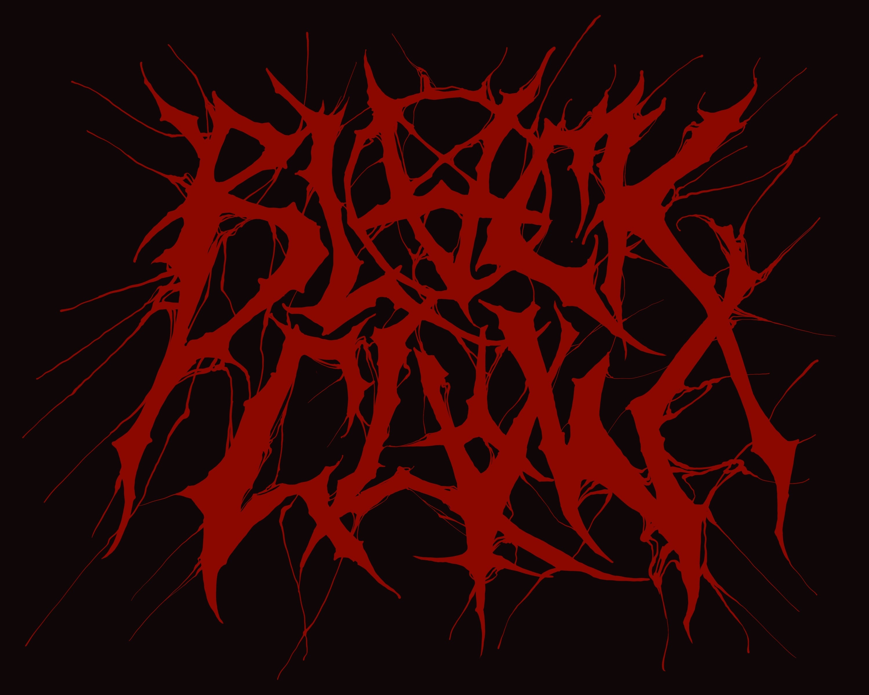 Black Metal Font Sticker