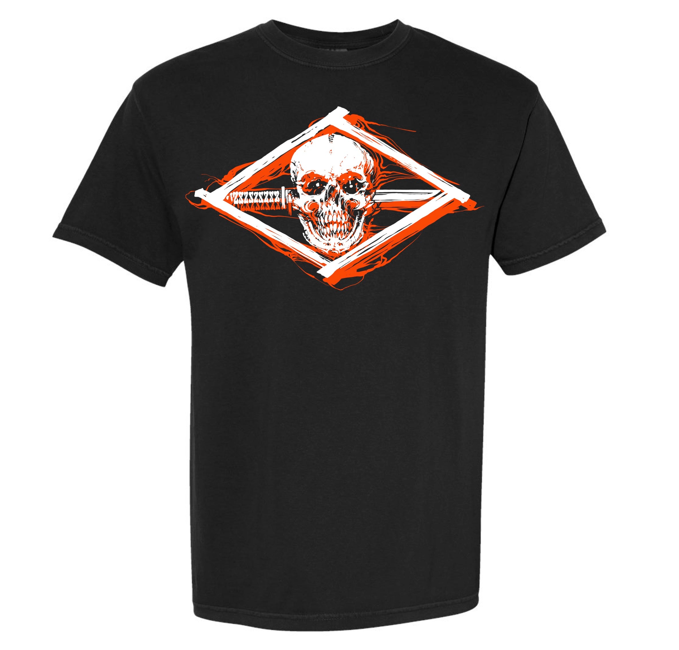 SKULL & SWORD ORANGE TRAILS BLK TEE