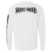 SKULL & SWORD CLASSIC WHT L/S TEE