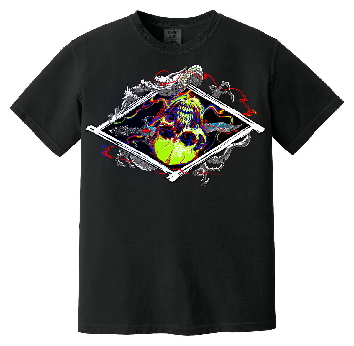 TRIPLE KISS BLK TEE